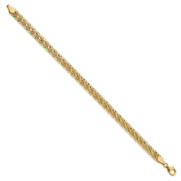 14K Polished D/C Fancy Link Bracelet - Image 2