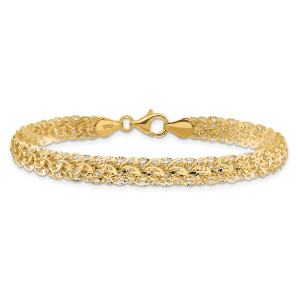 14K Polished D/C Fancy Link Bracelet - Image 3