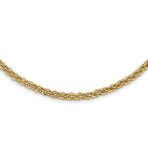 14K Polished Fancy Link Necklace