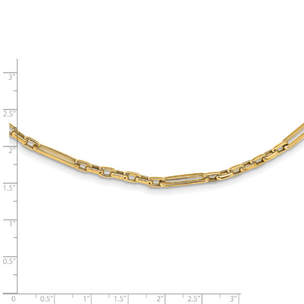 14K Polished Fancy Link Necklace - Image 3