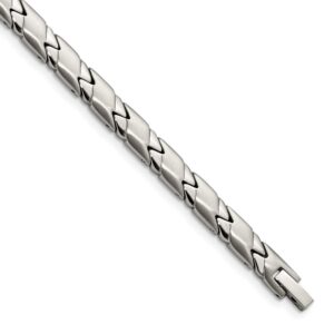 Stainless Steel Brushed and Polished 8.25in Bracelet