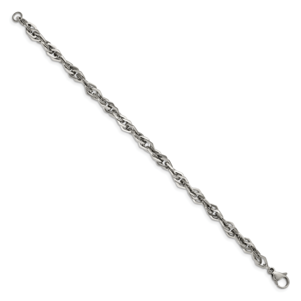 Stainless Steel Polished 9in Bracelet - Image 3