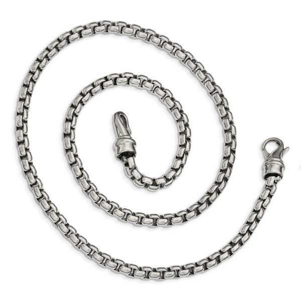 Stainless Steel Polished 24in Rounded Box Chain - Image 2