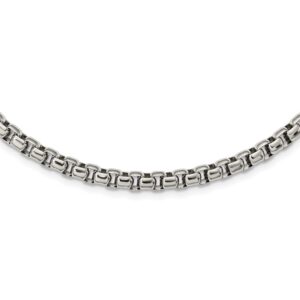 Stainless Steel Polished 24in Rounded Box Chain