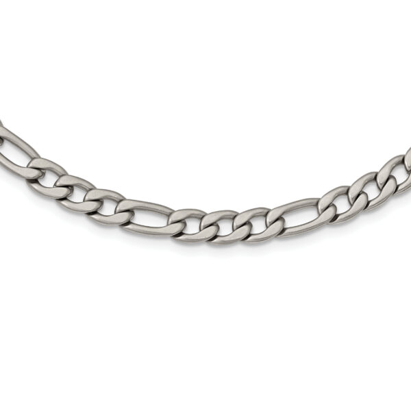Stainless Steel Satin 7mm 18in Figaro Chain - Image 3