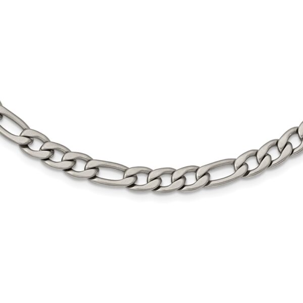 Stainless Steel Satin 7mm 18in Figaro Chain