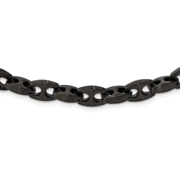 Stainless Steel Brushed Black IP-plated 24in Link Necklace