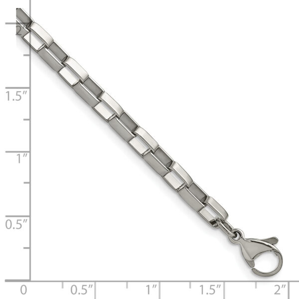 Stainless Steel Polished 4.8mm 8in Square Link Chain - Image 3
