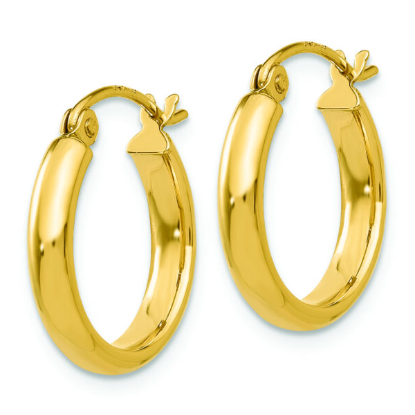 14k Polished Hoop Earring - Image 2