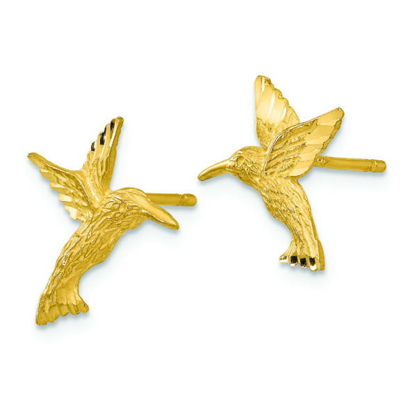 14K Hummingbird Earrings - Image 2