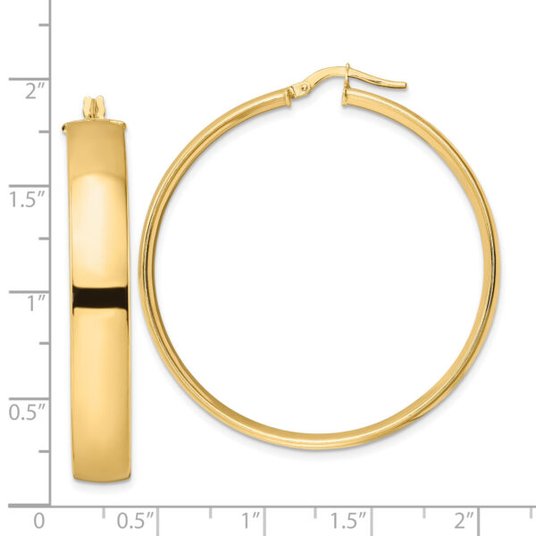 14K Polished Hoop Earrings - Image 3