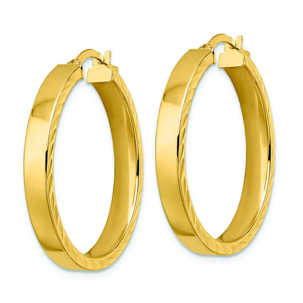 14K Polished Hoop Earrings - Image 2