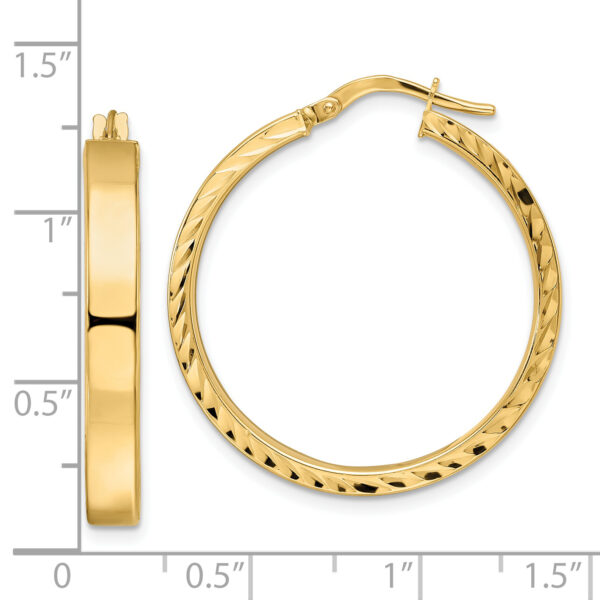 14K Polished Hoop Earrings - Image 3