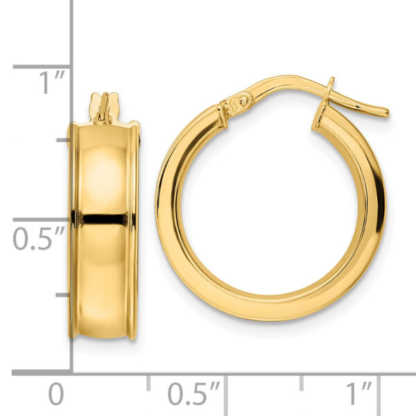 14K Polished Hoop Earrings - Image 2
