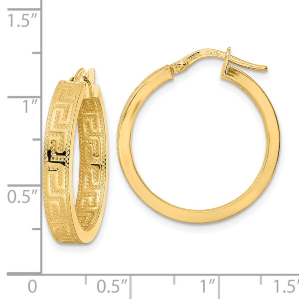 14K Polished Hoop Earrings - Image 2