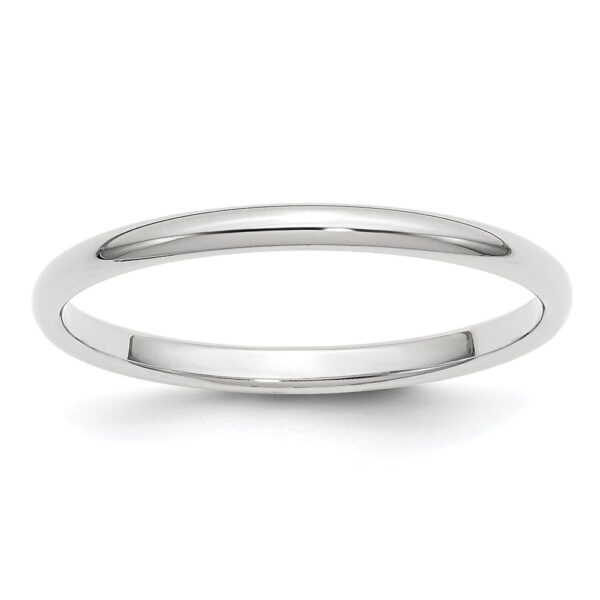 14KW 2mm Half-Round Wedding Band Size 4.5