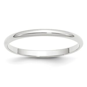14KW 2mm LTW Half Round Band Size 6.5