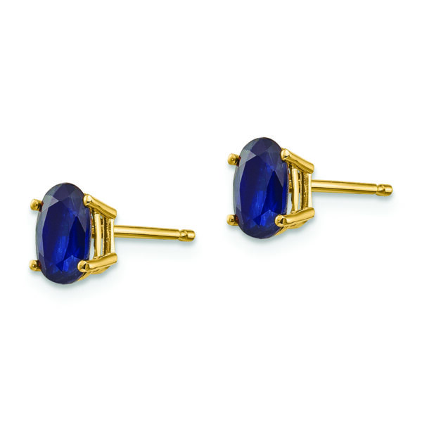 14k Sapphire Earrings - September - Image 2