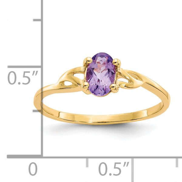 14k Amethyst Birthstone Ring - Image 2