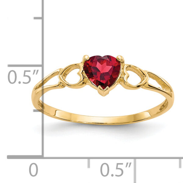 14k Garnet Birthstone Ring - Image 2