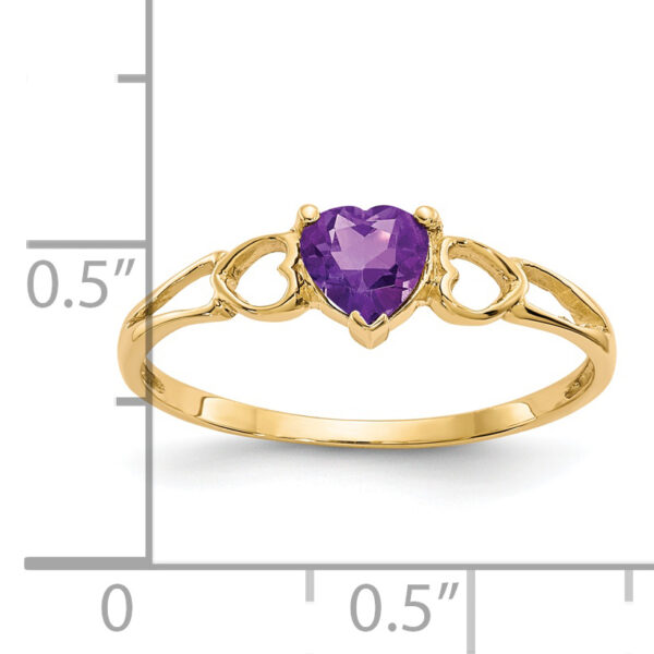 14k Amethyst Birthstone Ring - Image 2