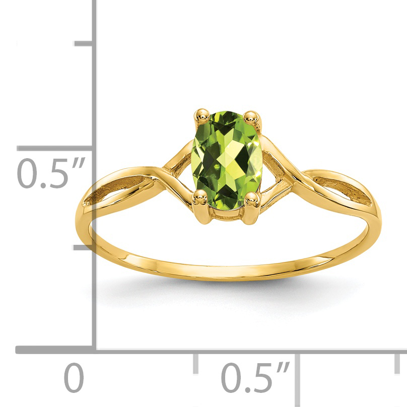 14k Peridot Birthstone Ring - Image 3