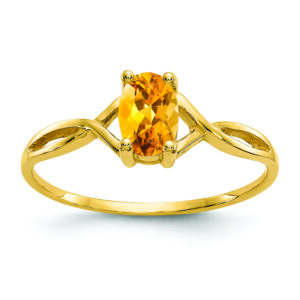 14k Citrine Birthstone Ring