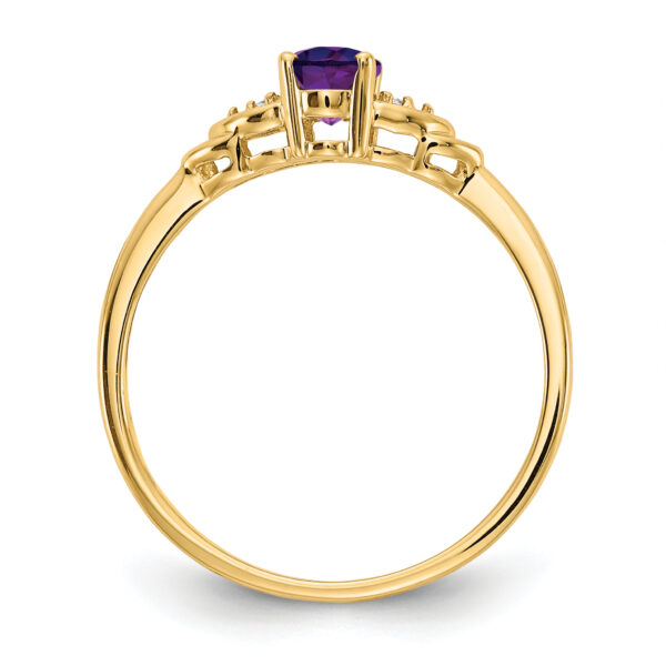 14k Amethyst and Diamond Ring - Image 2