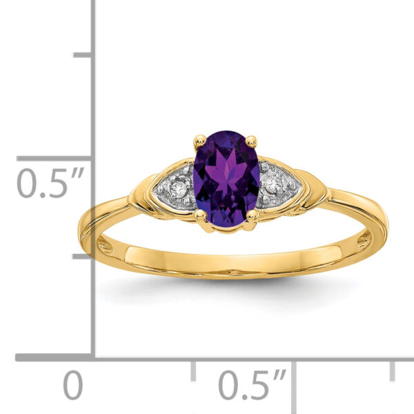 14k Amethyst and Diamond Ring - Image 3