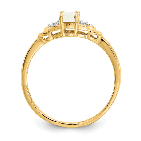 14k Opal and Diamond Ring - Image 2