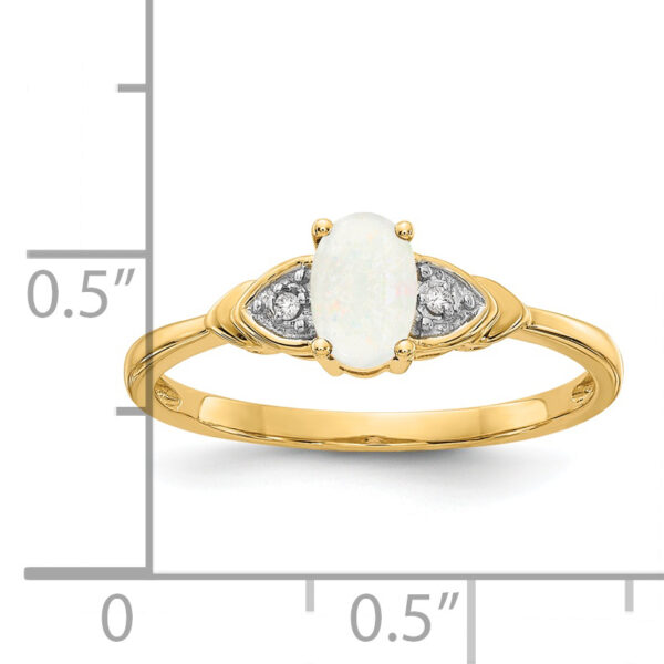 14k Opal and Diamond Ring - Image 3
