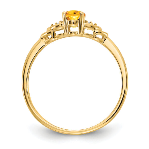 14k Citrine and Diamond Ring - Image 2