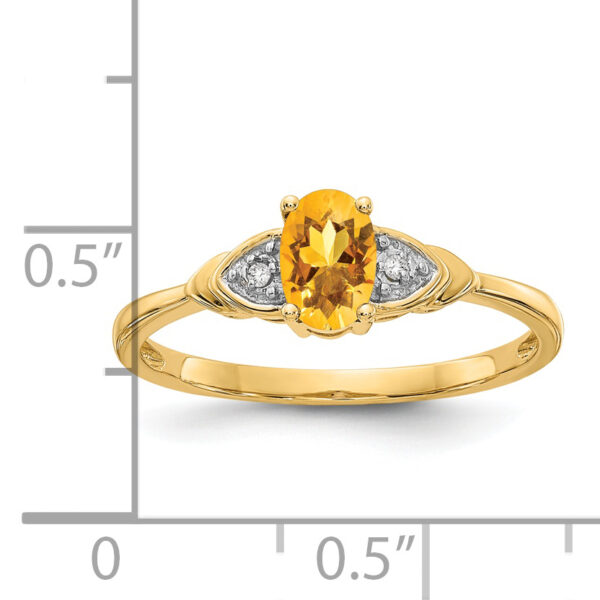 14k Citrine and Diamond Ring - Image 3