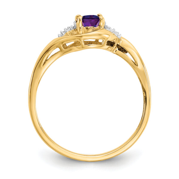14k Amethyst and Diamond Ring - Image 2