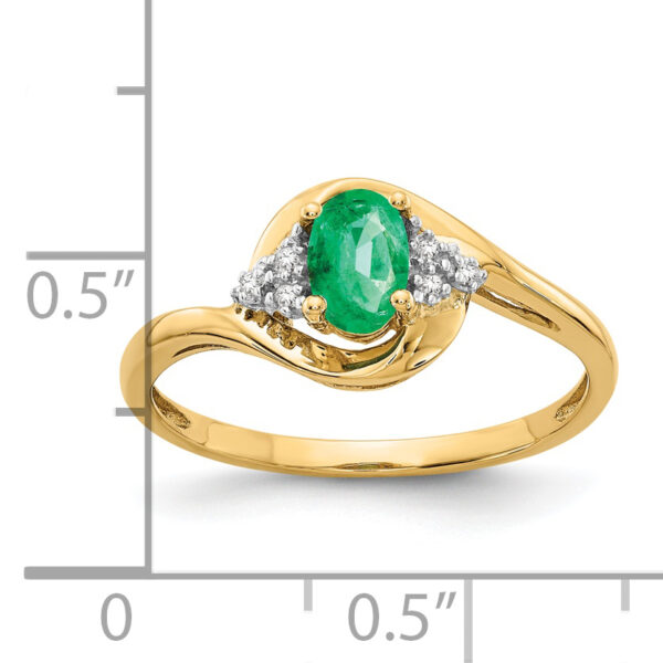 14k Emerald and Diamond Ring - Image 3