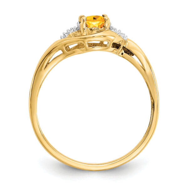 14k Citrine and Diamond Ring - Image 2