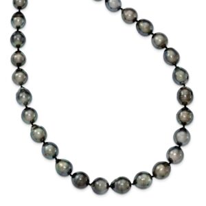 14K WG 8-11mm Baroque Saltwater Cultured Tahitian Pearl Graduated Necklace