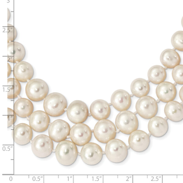 14K 5-9mm Semi-round White FWC Pearl Multi-strand Necklace - Image 2