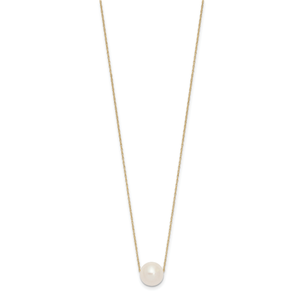 14K 10-11mm Semi-Round White FWC Pearl Rope Necklace - Image 2