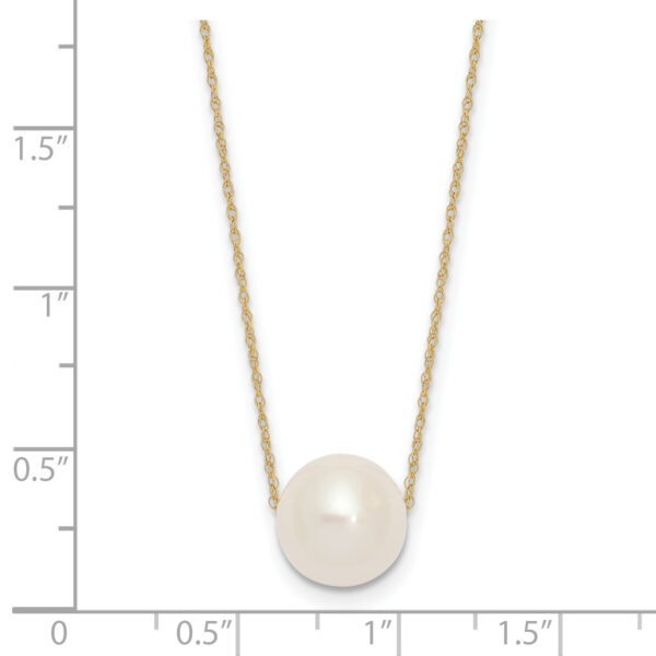 14K 10-11mm Semi-Round White FWC Pearl Rope Necklace - Image 3