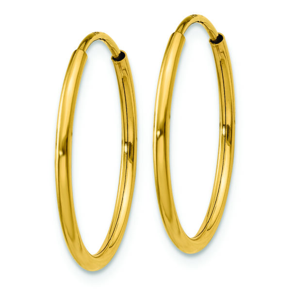 14k 1.25mm Endless Hoop Earring - Image 2