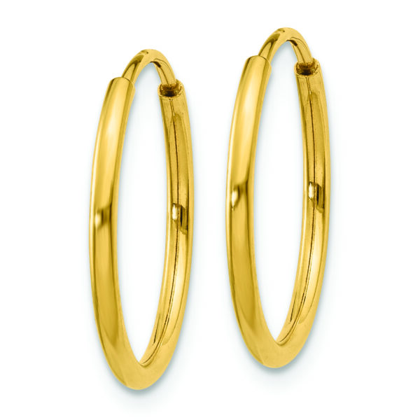 14k 1.25mm Endless Hoop Earring - Image 2