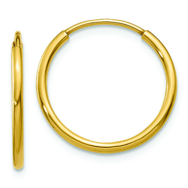 14k 1.25mm Endless Hoop Earring