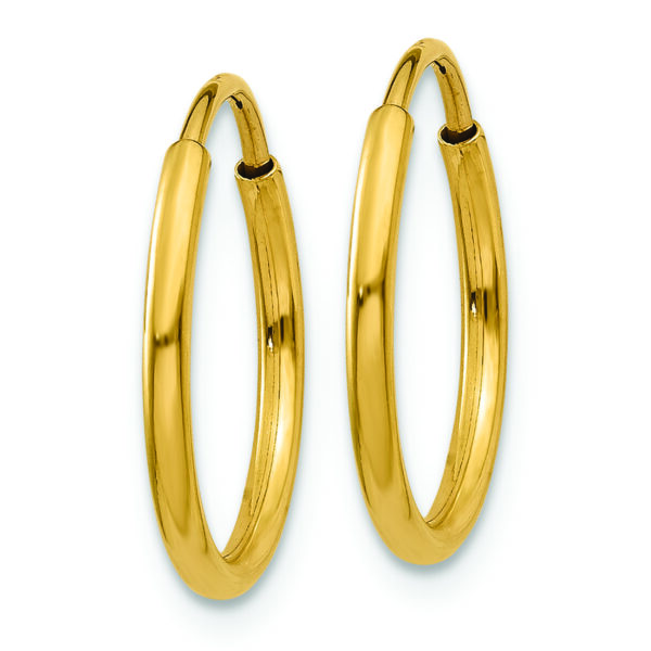 14k 1.25mm Endless Hoop Earring - Image 2