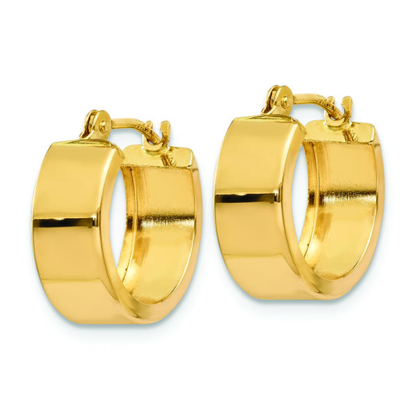 14k Polished Hoop Earrings - Image 2