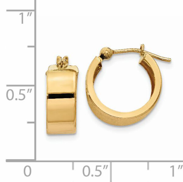 14k Polished Hoop Earrings - Image 3
