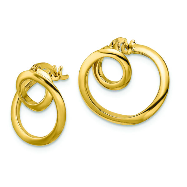 14k Polished Circle Earrings - Image 2