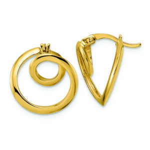 14k Polished Circle Earrings