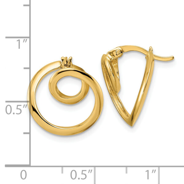 14k Polished Circle Earrings - Image 3